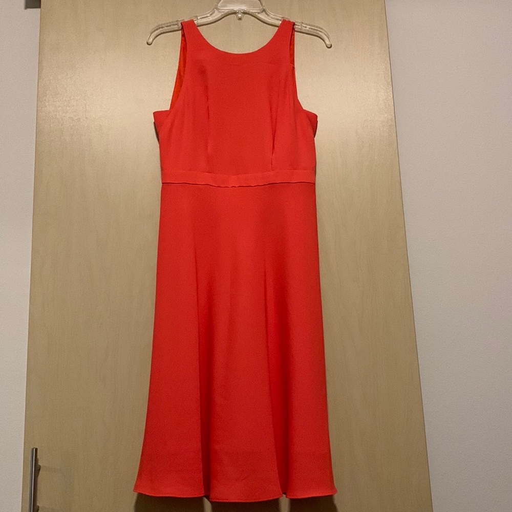 NWT J Crew wedding and parties high neck v back dress with flounce skirt